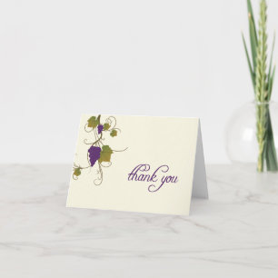 Grape Vine Thank You Note Card