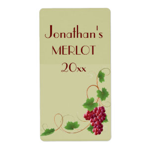Grape Vine Wine Label