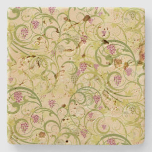 Grape Vines Stone Coaster