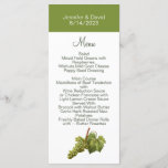 Grape Vines Winery Themed Reception  Menu<br><div class="desc">Elegant winery themed dinner menu done using vintage artwork of green grapes.  Personalize all the text fields to suit your wedding needs.  Matching products are available.</div>