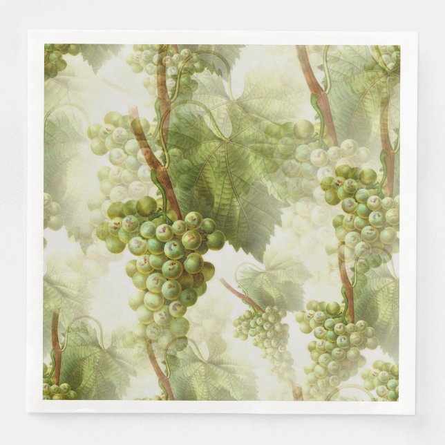 Grape Vines Winery Wedding Napkin (Front)