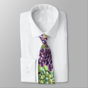 Grape vineyard winery Tuscan Italian collage mens Tie