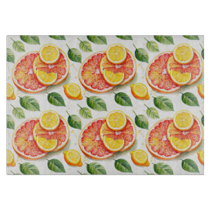 Grapefruit and Lemons Polka Dot Citrus Cutting Board