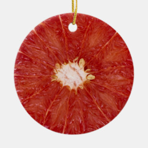 Grapefruit Ceramic Ornament