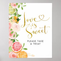 Grapefruit Citrus Bridal Shower Love is Sweet