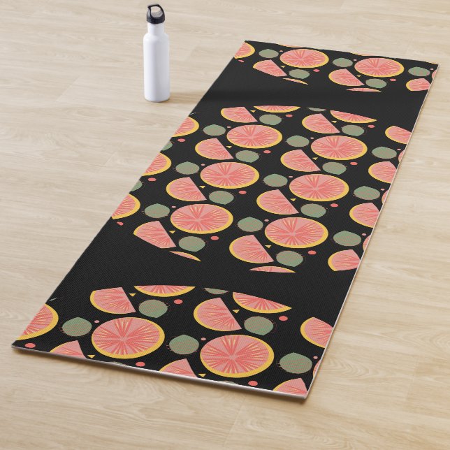 Grapefruit Garden Greenery Fruit Citrus Orange  Yoga Mat (In Situ)