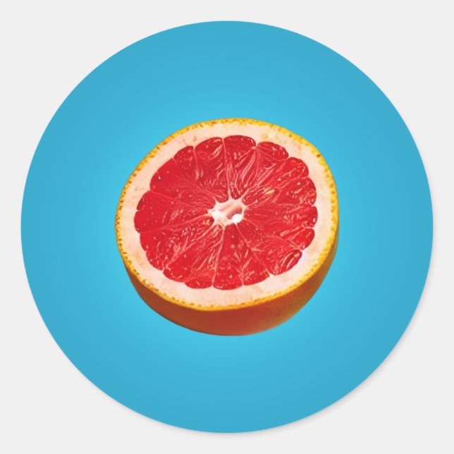 Grapefruit Half Classic Round Sticker (Front)