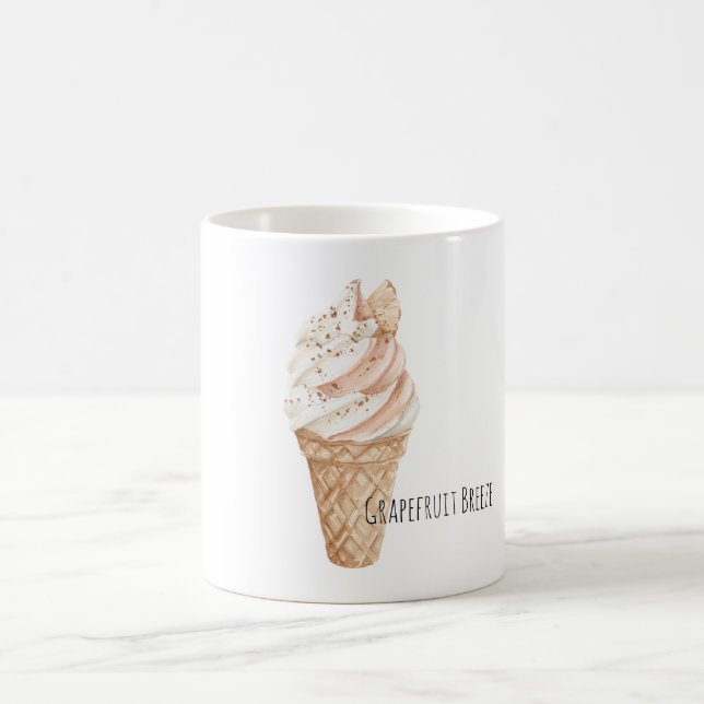 Grapefruit Ice Cream Cone Coffee Mug (Center)