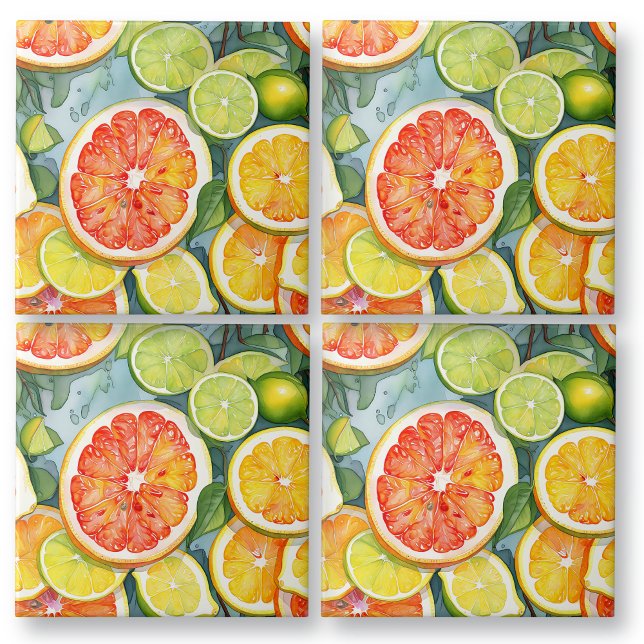 Grapefruit, Lemons, Limes and Oranges Citrus Tile (Creator Uploaded)