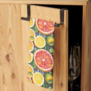 Grapefruit, Limes and Lemons Citrus Themed Kitchen Towel