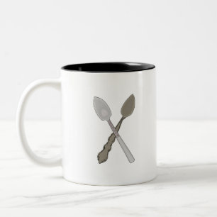Grapefruit, Orange, Citrus, Fruit Spoons Two-Tone Coffee Mug