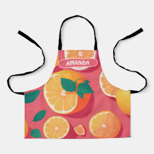 Grapefruit Retro Colourful Personalized Pattern Apron