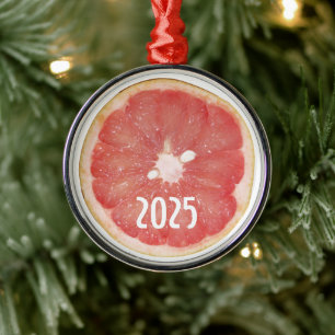Grapefruit Slice Christmas Ornament