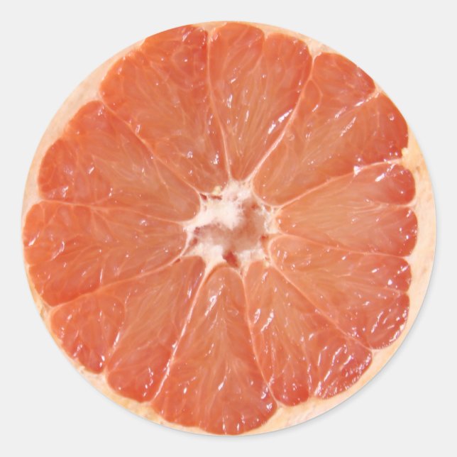 Grapefruit Slice Classic Round Sticker (Front)