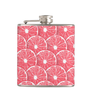 Grapefruit slices hip flask