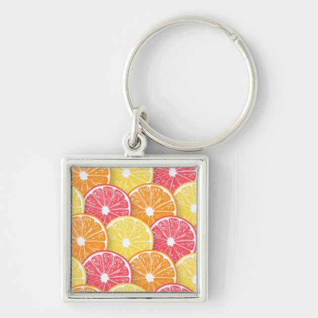 Grapefruit slices keychain (Front)