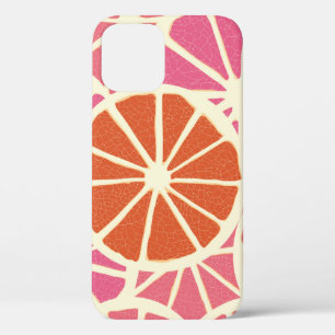 Grapefruit slices seamless pattern,fresh citrus ba iPhone 12 case