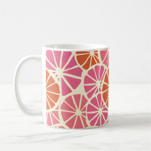 Grapefruit slices seamless pattern,fresh citrus ba coffee mug