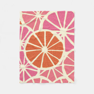 Grapefruit slices seamless pattern,fresh citrus ba fleece blanket