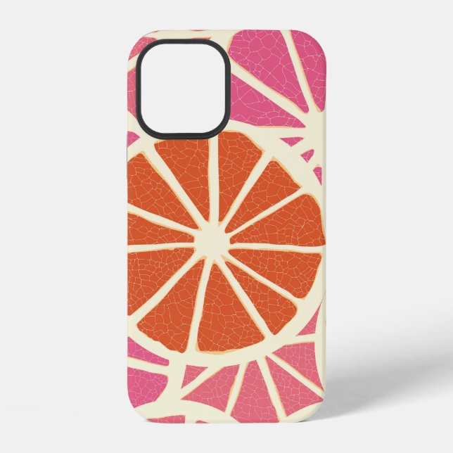 Grapefruit slices seamless pattern,fresh citrus ba iPhone case (Back)