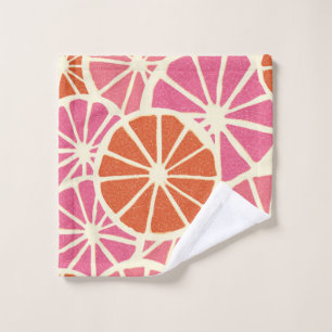 Grapefruit slices seamless pattern,fresh citrus ba wash cloth