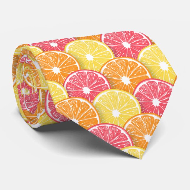 Grapefruit slices tie (Rolled)