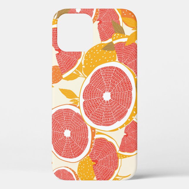 Grapefruit Slices with Leaves Case-Mate iPhone Case (Back)
