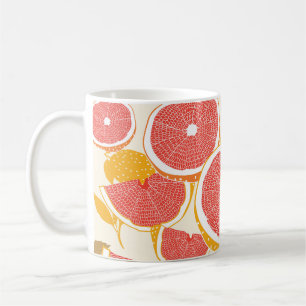 Grapefruit Slices with Leaves Coffee Mug