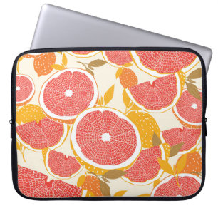 Grapefruit Slices with Leaves Laptop Sleeve