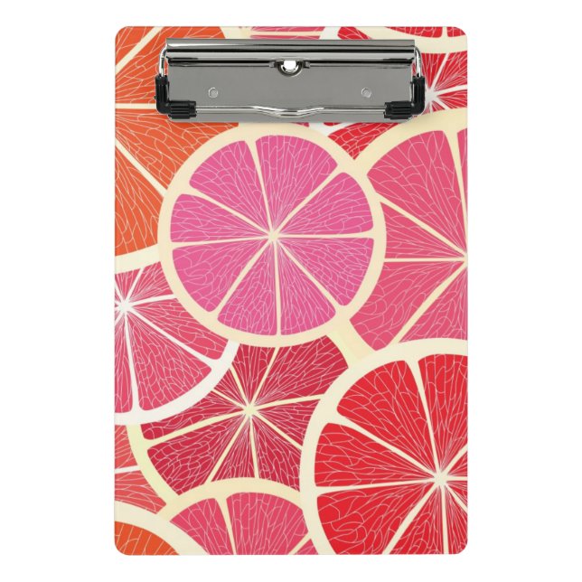 Grapefruit vintage background mini clipboard (Front)