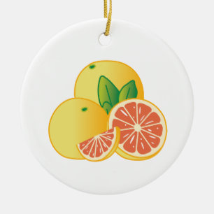 Grapefruits Ceramic Ornament