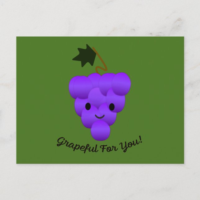 Grapeful for You Postcard (Front)
