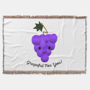 Grapeful for You Throw Blanket