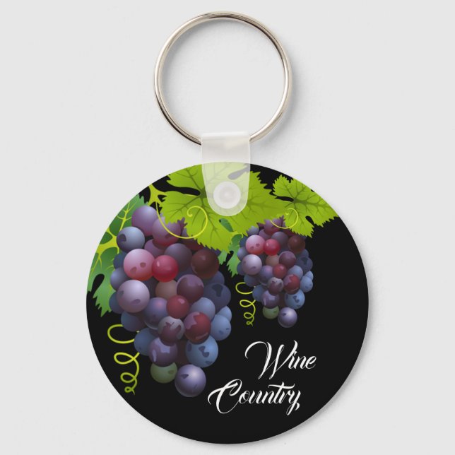 Grapes  Aluminum Keychain (Front)
