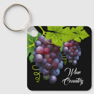 Grapes  Aluminum Keychain