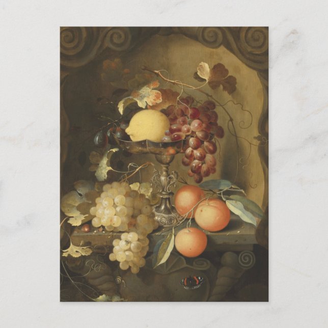 Grapes and a Lemon on a Tazza by Laurens Craen Postcard (Front)