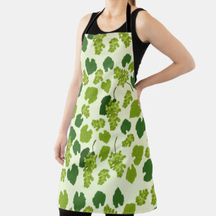 Grapes and Grape Leaves Pattern   Apron