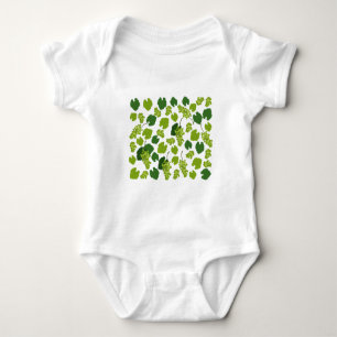 Grapes and Grape Leaves Pattern   Baby Bodysuit
