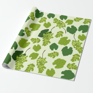 Grapes and Grape Leaves Pattern  Wrapping Paper