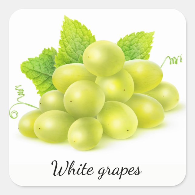 Grapes and mint square sticker (Front)