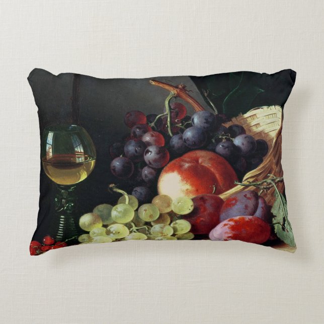 Grapes and plums decorative pillow (Front)