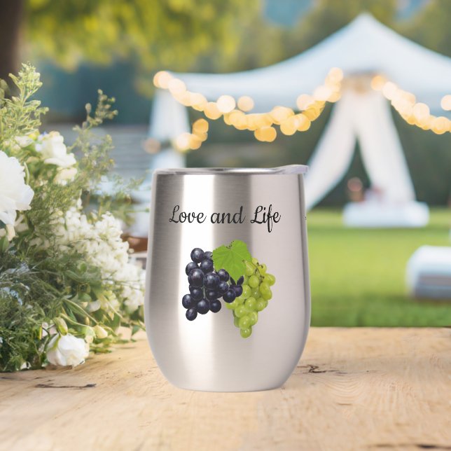 Grapes and Wine Glass Personalized (Wedding)