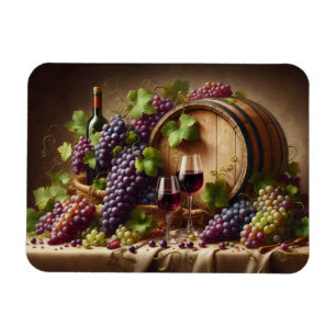 Grapes and Wine Still Life Magnet
