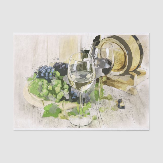 grapes and wine tissue paper (Front)
