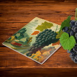 Grapes Are Important To The Village Tile<br><div class="desc">Grapes are important in this quaint little village. The little red bus might be chartered for a vineyard wine tour.</div>