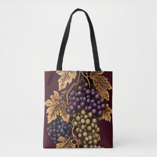 Grapes batik pattern tote bag