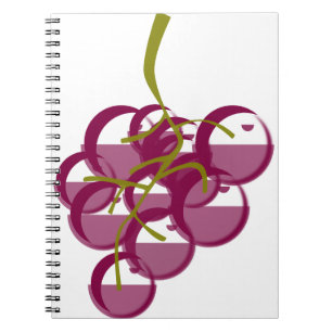Grapes Berries Fruit Wine Purple Grape Balls Notebook