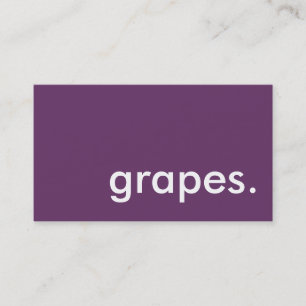 grapes. business card