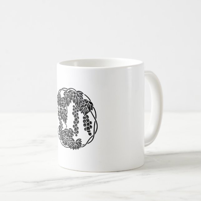 Grapes circle coffee mug (Front Right)