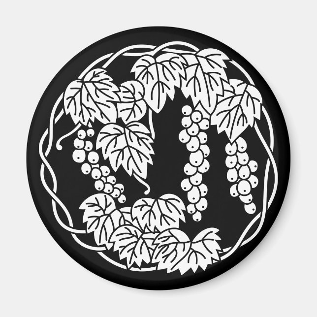 Grapes circle magnet (Front)